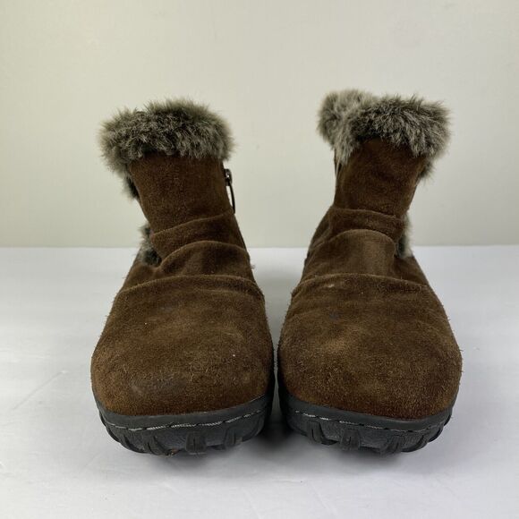 Khombu Faux Fur Boots Winter Water Repellent Brown Womens sz 9 Outdoors - Picture 4 of 6